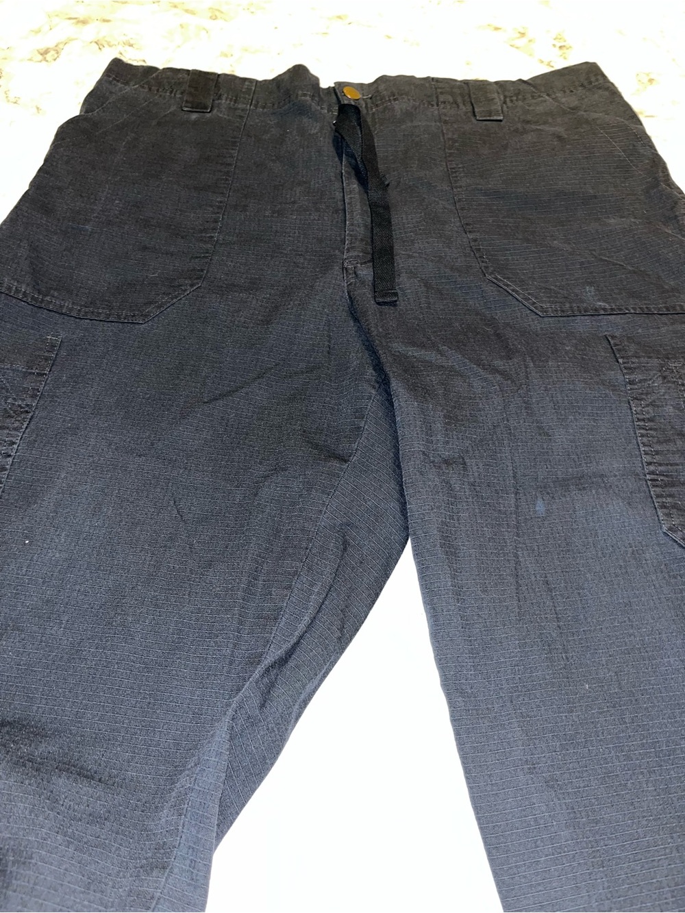Carhartt Men's Black Cargo Drawstring Work Pants